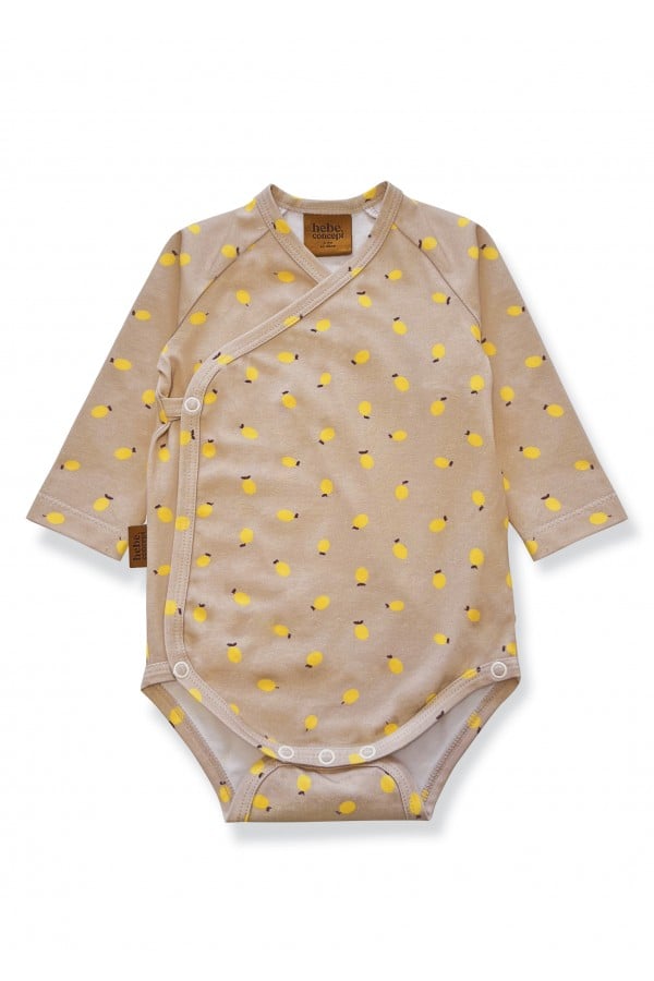 Wrap body with small lemon allover print 0155_S25228