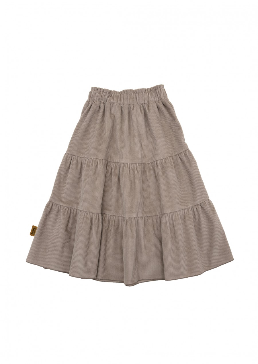 Skirt pepper grey corduroy FW24089