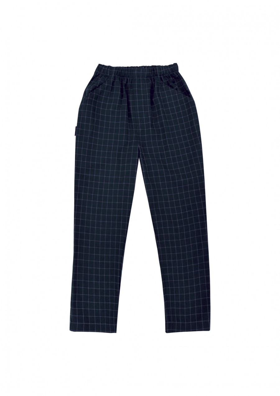 Pants blue checkered for female FW21139