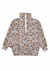 Sweater warm grey with flowers print SS24109L