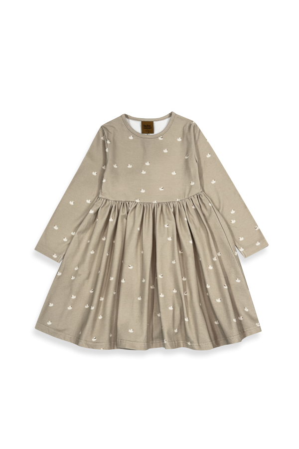 Dress with all-over small duck print 0314_F25062