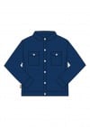 Jacket blue denim with embroidery SS23022