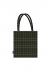 Bag green checkered with embroidrey bonjour FW21102