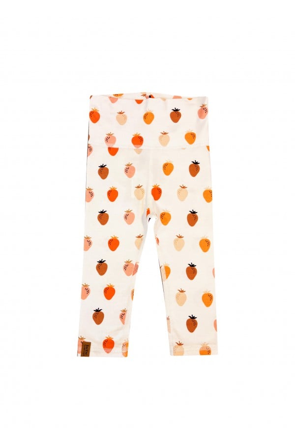 Baby high waist leggings with a strawberry allover print AY24054