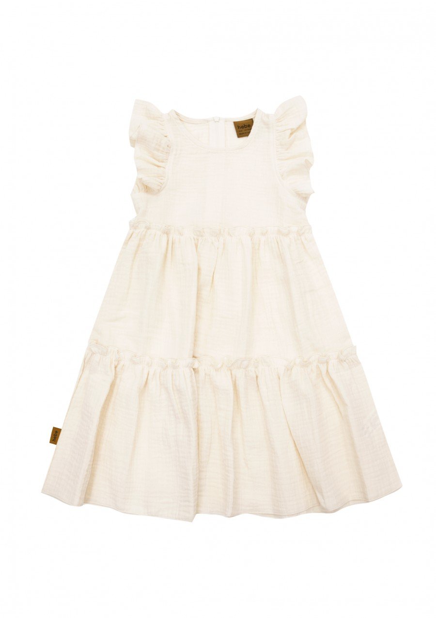 Dress beige with ruffle SS23454L