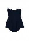 Body dress dark blue muslin SS24231