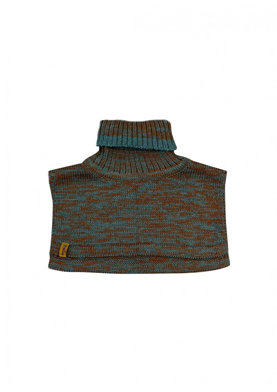 Bib green/brown merino wool FW24249