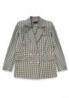 Jacket mint and brown checkers for female 0030_S25141