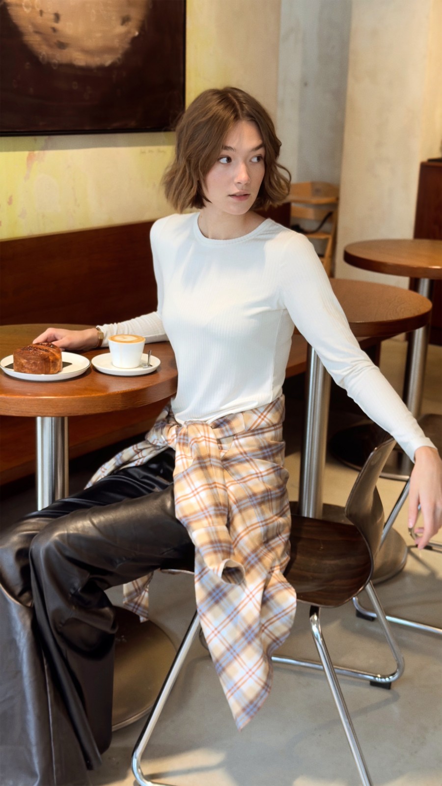 Lazy Monday slim fit top off-white 0233_LM048