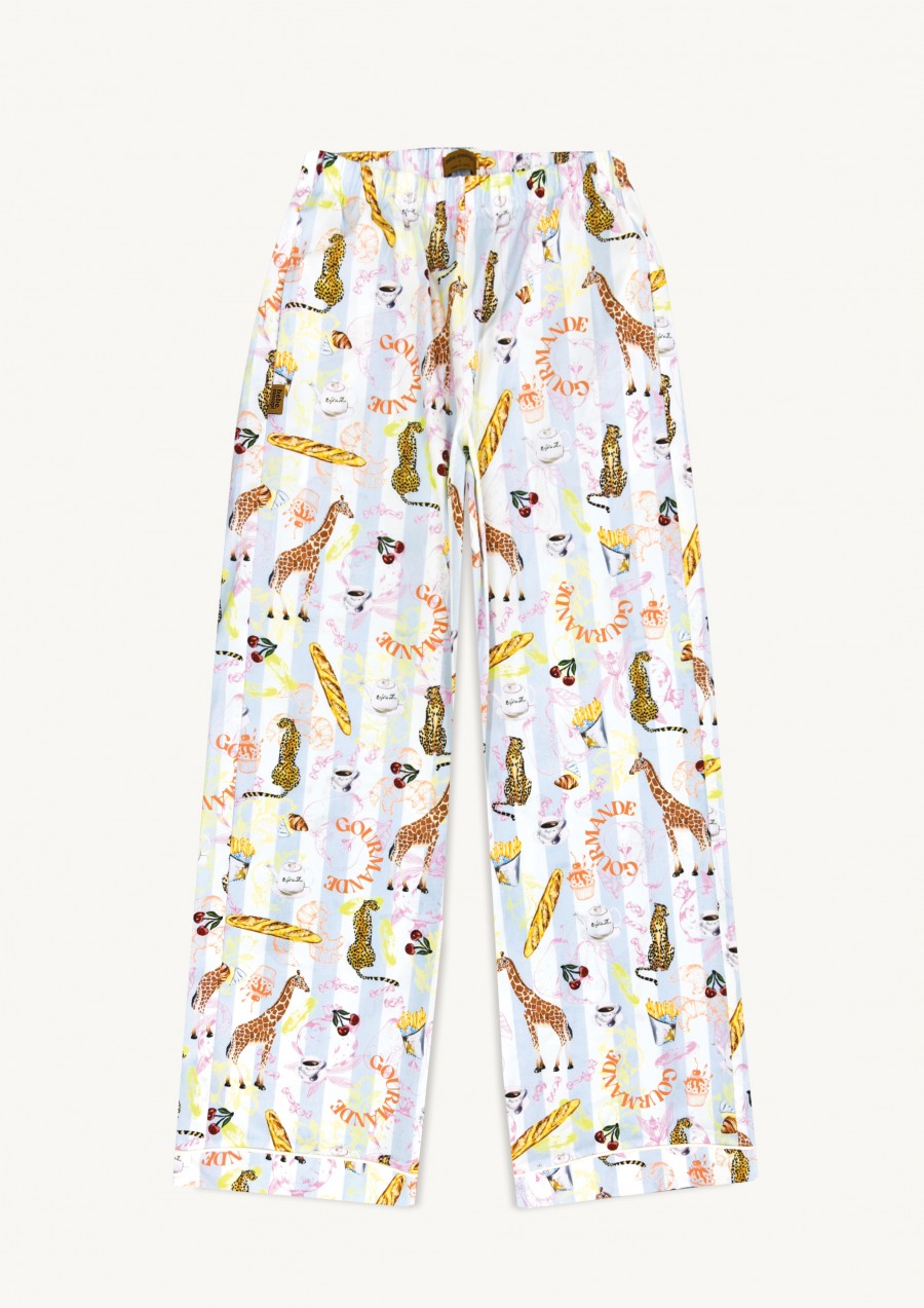 Pants (tall)  with allover giraffe print for female KLA24060