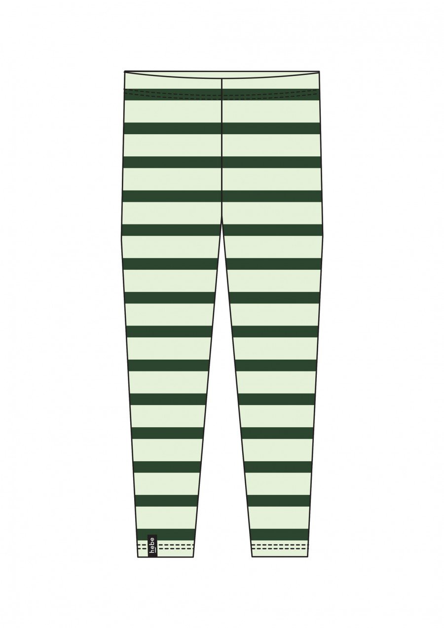 Leggings striped green SS21070