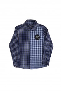 Checked shirt with embroidery