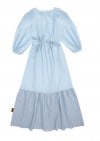 Dress mint checkered with ruffles for female SS23513