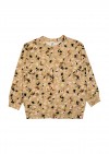 Warm sweater with floral mustard print FW21410L