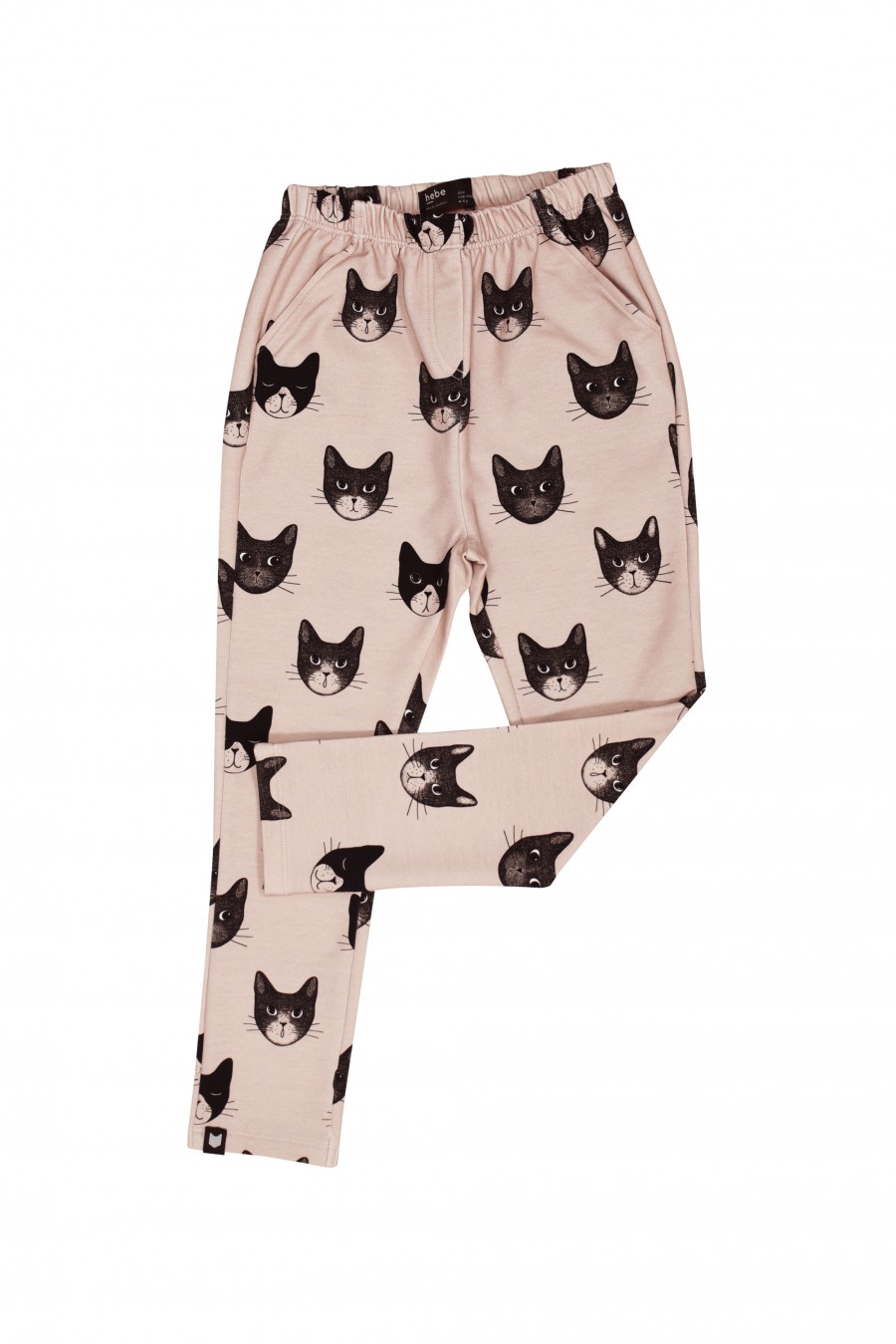 Pink warm pants with cats FW18108