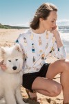 Warm sweater with dogs print for adult SS23020