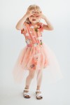 Skirts with tulle and pink animal print SS21133