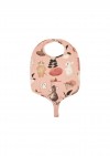Baby bib pink sweet home with pacifier holder button FW20026