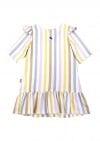 Dress with pastel stripes and embroidery SS23188L