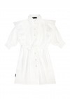 Shirt dress white cotton lace with ruffles (with slip dress underneath) SS21355L
