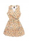 Dress with yellow floral print for female SS23045