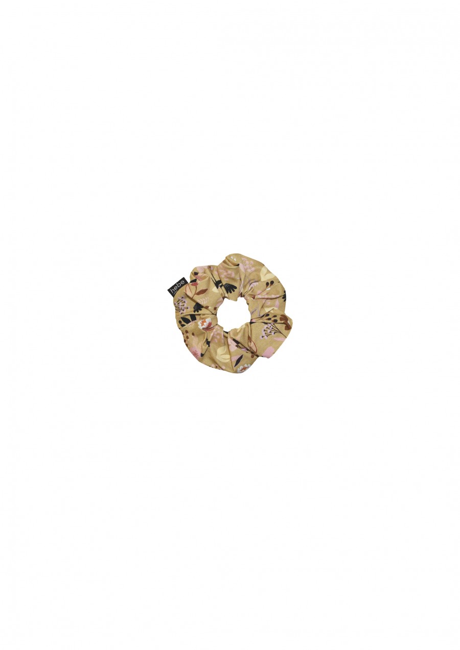 Scrunchy with floral mustard print FW21395