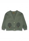 Jacket with tree placment print olive green 0331_F25284