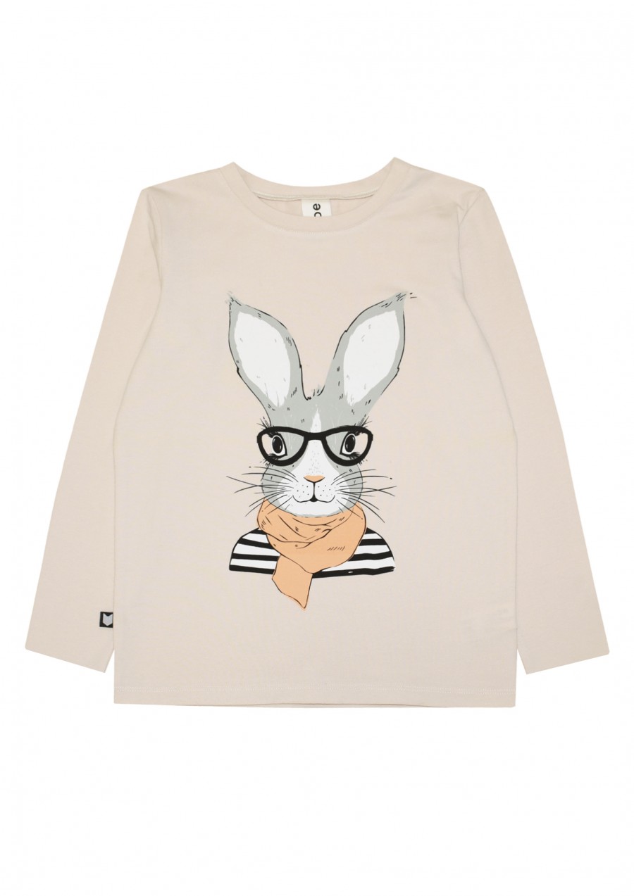 Top light begie with long sleeves and Easter bunny E21045
