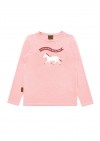 Top pink with white unicorn print FW23119