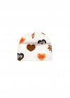 Hat with overall big heart print FW24078