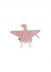 Small muslin cuddle cloth with a string for a pacifie pink floral print 0053_F25127