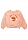 Sweatshirt pink with print "Dare To Dream FW24105