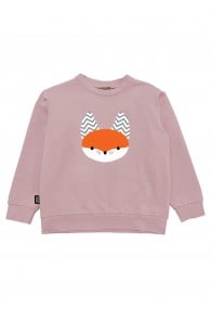 Sweater pink with Tuta's fox print