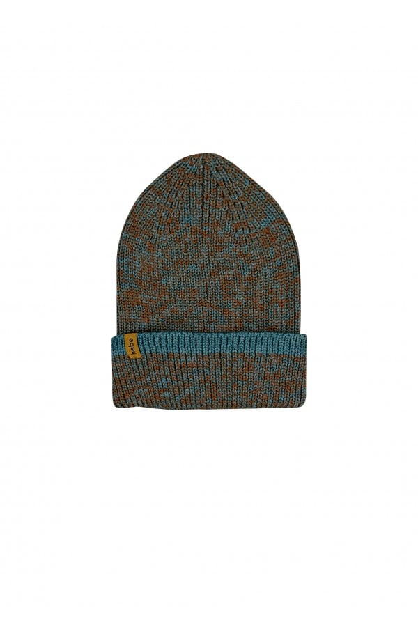 Hat green/brown merino wool FW24244