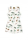 Jumpsuit off-white with goose print SS24015L
