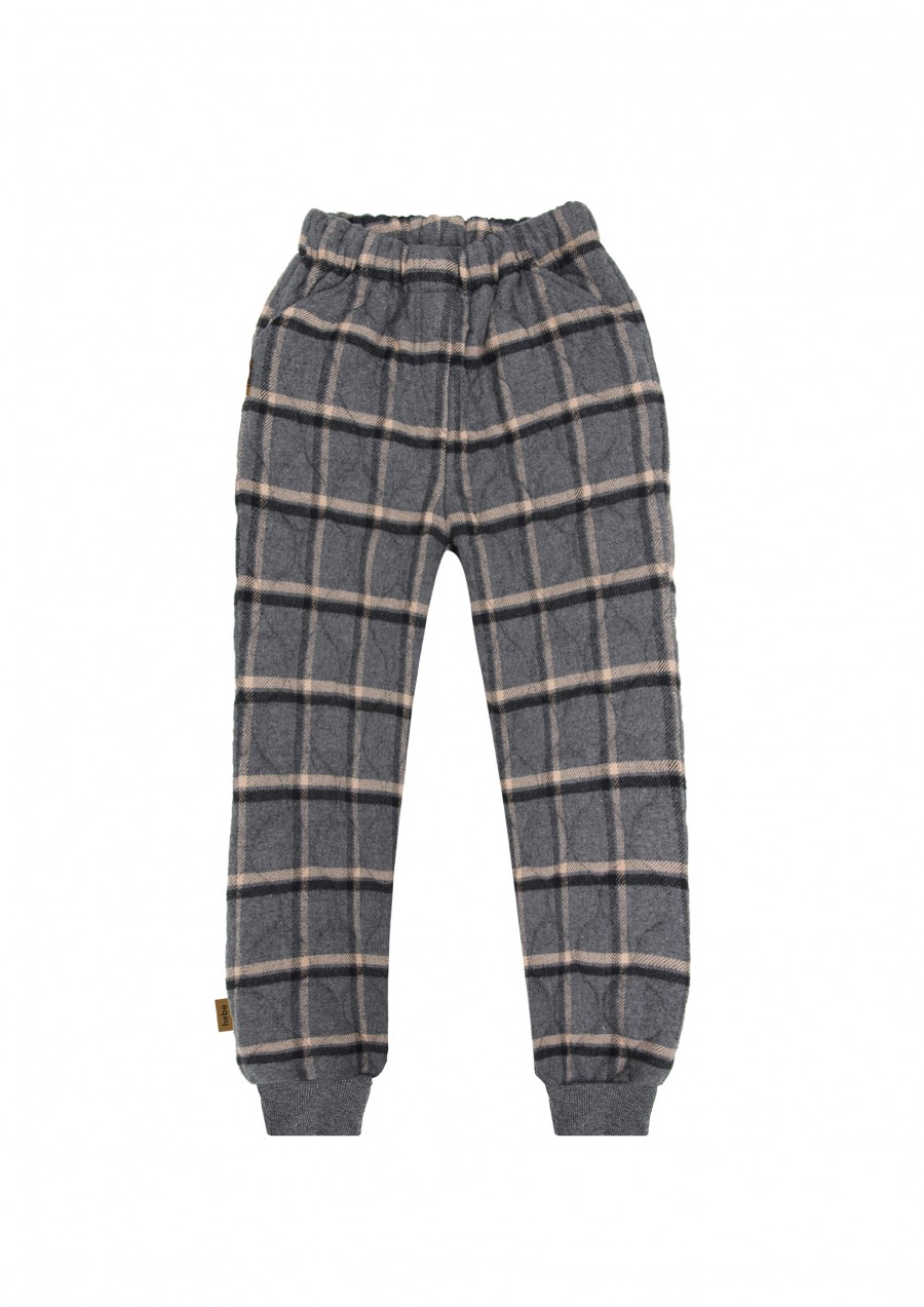 Pants quilted with grey checks FW23217