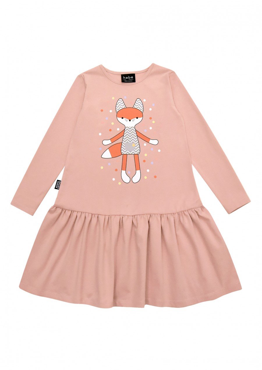 Dress pink with Tuta`s fox print TUT2210