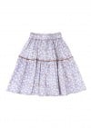 Skirt cotton violet with flowers print SS24200L