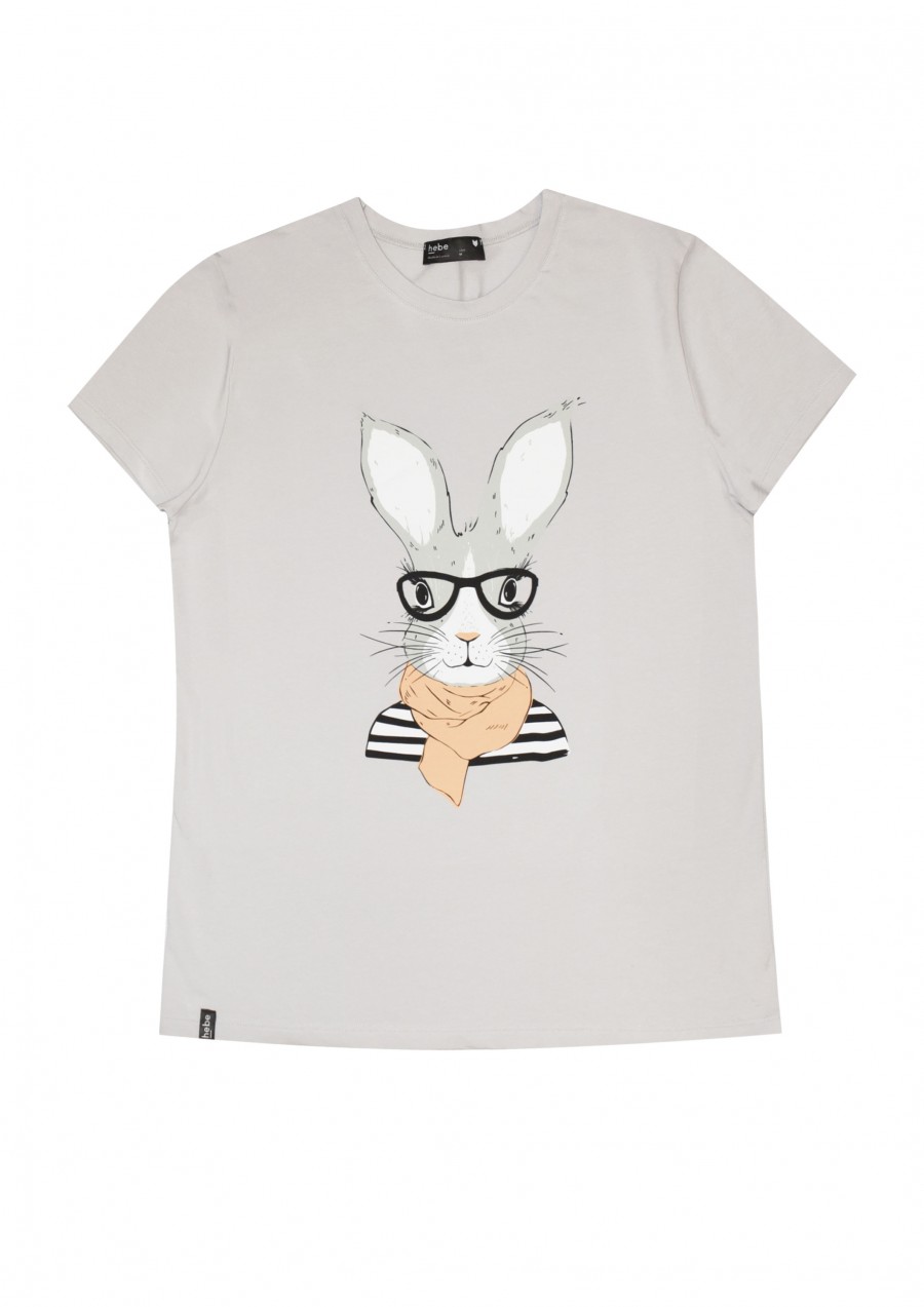 Top grey with Easter bunny for female E21029