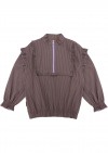 Blouse violet with zipper for female FW23165