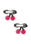 Pearly hair clips cherry, 2pcs KS103302