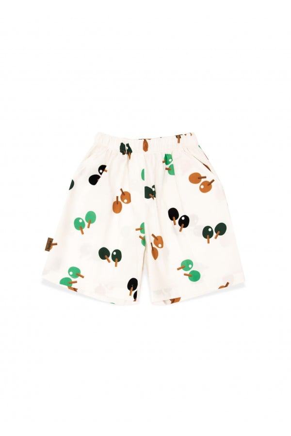 Shorts cotton off-white with ping pong print SS24036L