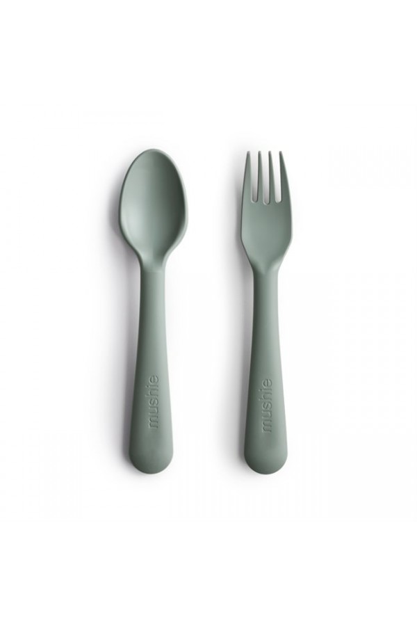 Mushie Fork & Spoon - Sage 2380163