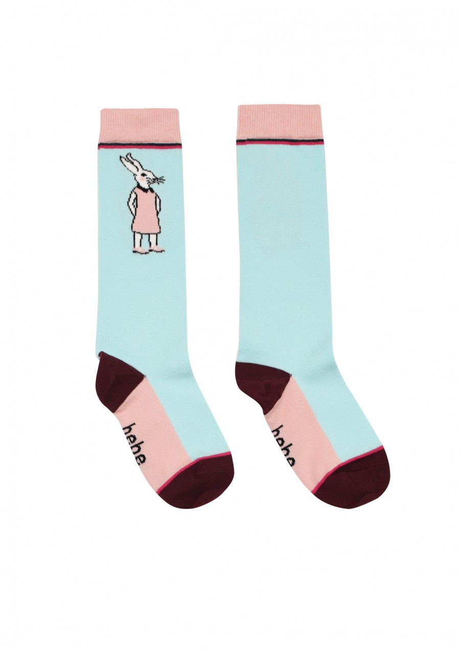 Girls knee socks with bunny FW19139