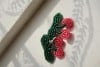 Pearly hair clips cherry, 2pcs KS103302
