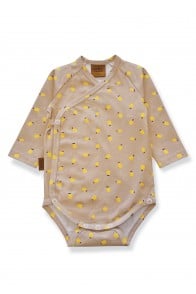 Wrap body with small lemon allover print