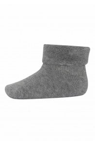 Cotton baby sock, grey melange
