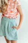 Shorts mint muslin for girls SS24501