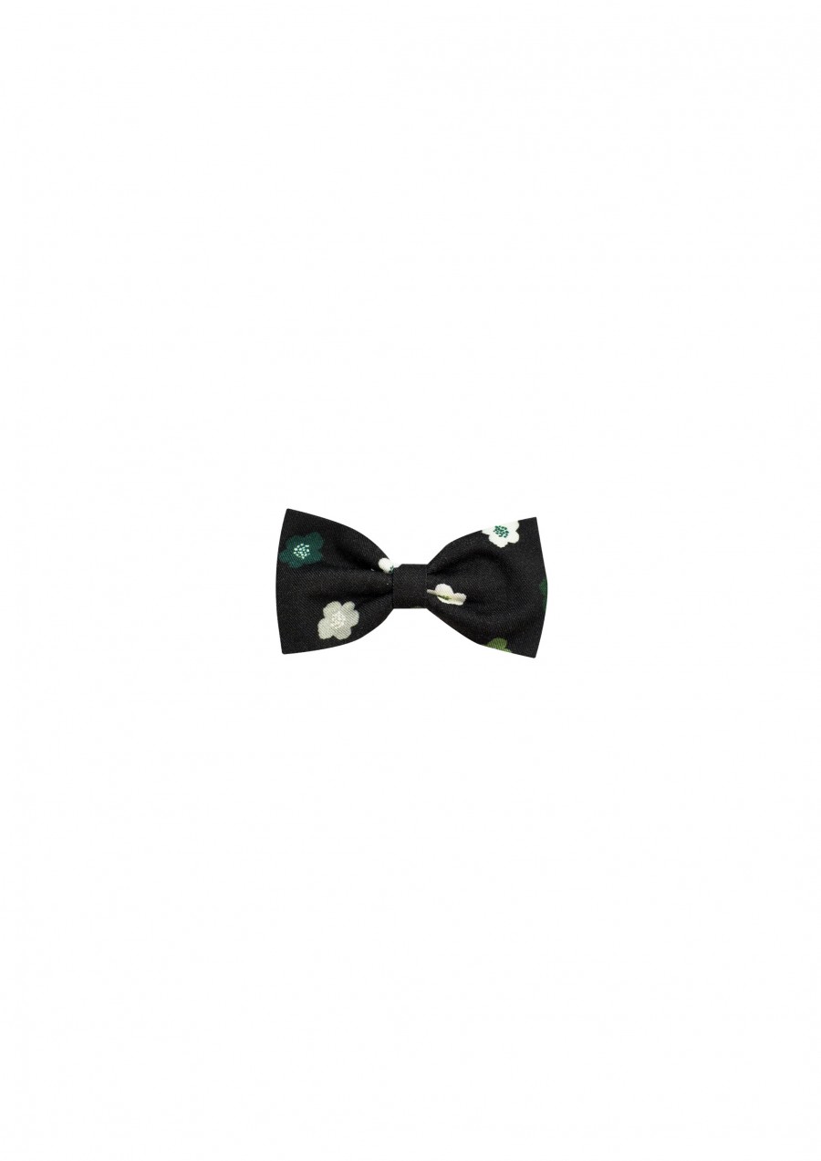 Hair pin with floral green print FW21062