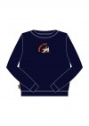 Sweater dark navy with Winter Days embroidery WINTER2304L